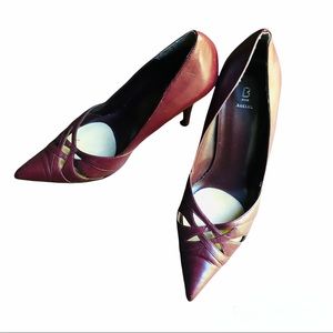BAKERS | Plum Petra Woven Design Pointed Toe Pumps | Sz. 9M